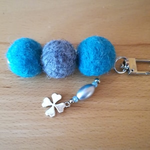 Key chain Bag Pendant Felt Balls Felt