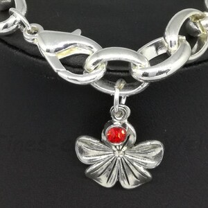 Armband, Gliederarmband, Blume, Strass, Armschmuck, verstellbar, Geschenk für Frauen Bild 3