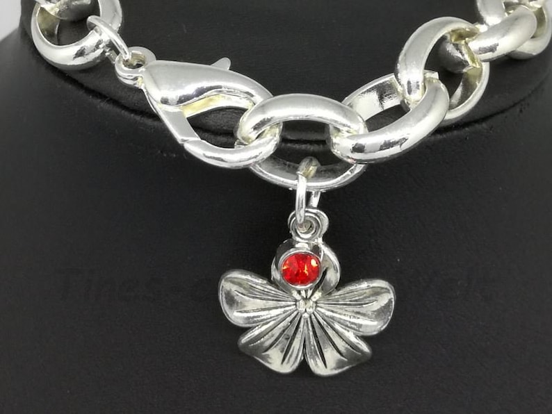 Armband, Gliederarmband, Blume, Strass, Armschmuck, verstellbar, Geschenk für Frauen Bild 3