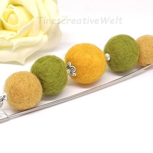 Scarf pin, pin, felt balls, gift for women