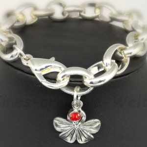 Armband, Gliederarmband, Blume, Strass, Armschmuck, verstellbar, Geschenk für Frauen Bild 1