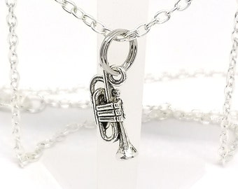 Trumpet necklace, trumpet player, musician, gift idea