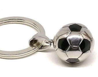 Keychain Stainless Steel 3D Soccer Ball Gift for Boys Gift for Men