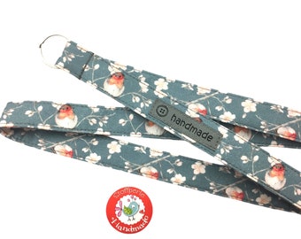 Lanyard - Birdie / Robin - blue / gray