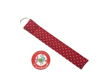 Keychain - dots - red