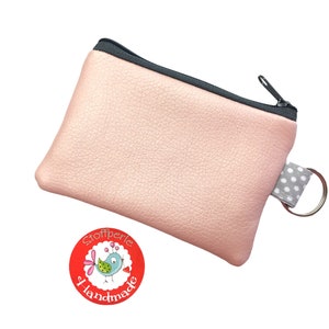 Mini-Börse - Kunstleder - rose