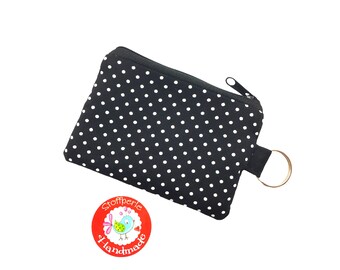 Mini purse - dots / dots - black - rockabilly