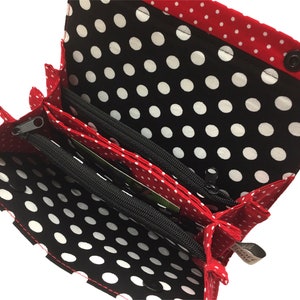 Wallet dots black / red rockabilly image 3