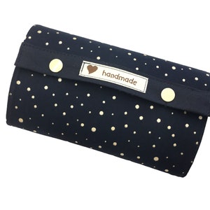 Purse Dotties dark blue / champagne with glitter image 2