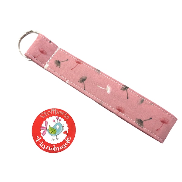 Schlüsselanhänger - Pusteblumen - rosa / grau