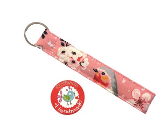 Keyring - Birdie / Robin - pink