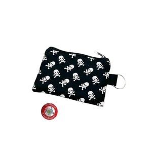 Mini-Börse - Totenkopf / Sculls / Skulls - schwarz / weiß