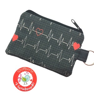Mini-Börse - EKG - Herz - grau - Heartbeat