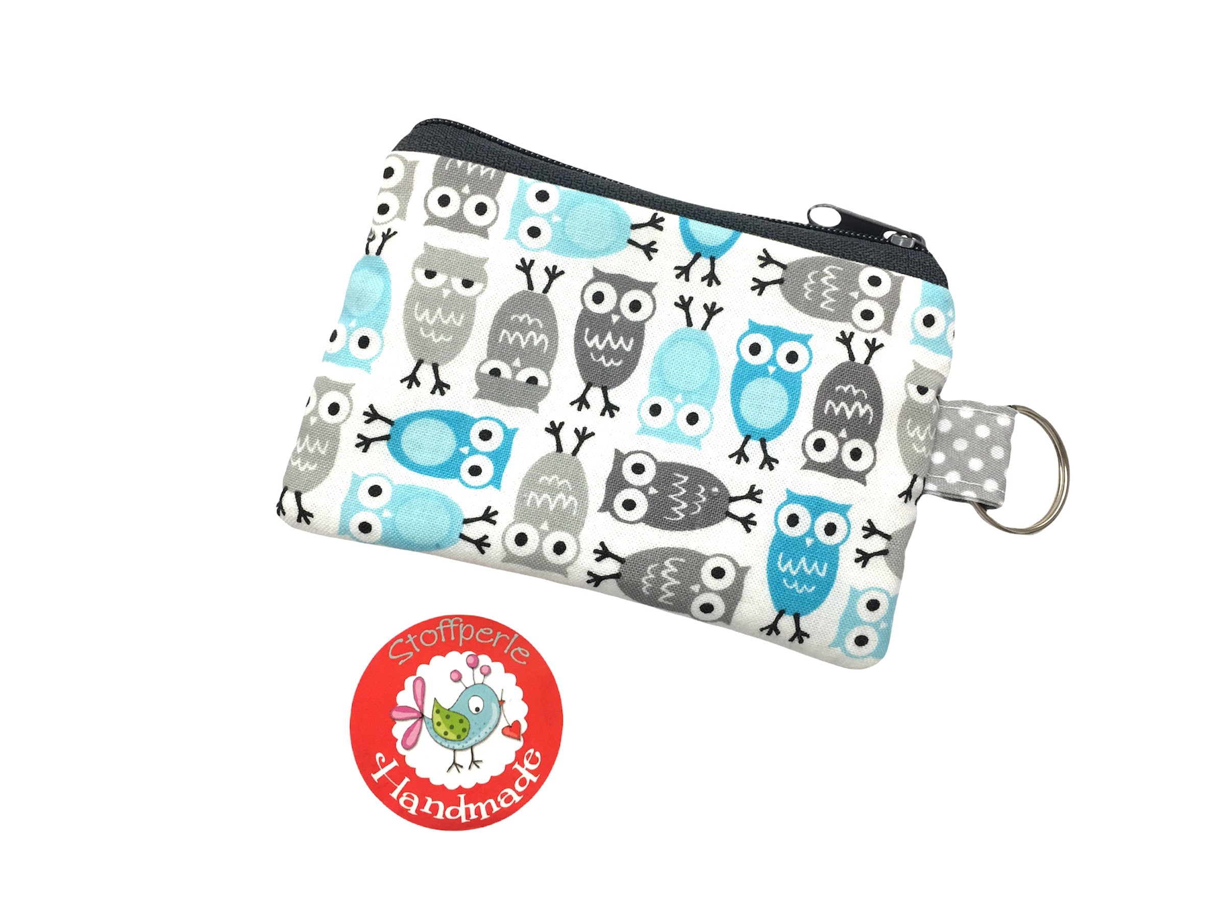 Mini-B&ouml;rse - Eulen / Owls  - t&uuml;rkis / grau