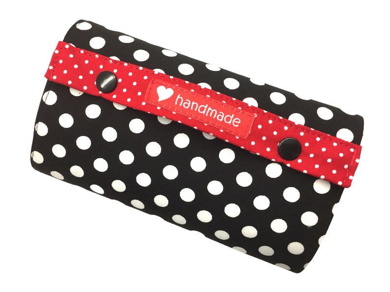 Wallet dots black / red rockabilly image 2