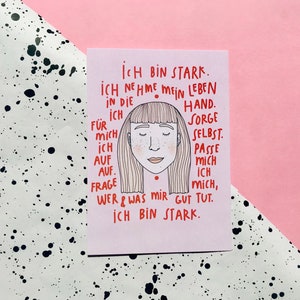 Postkartenset: 3x •Ich bin stark•