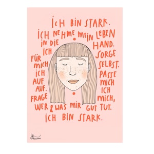 Print  •Ich bin stark•