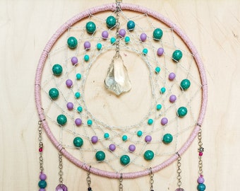 Dream catcher sun catcher "Pretty pink pastel"