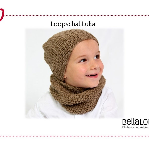 Instructions loop scarf Luka in 3 sizes, for beginners