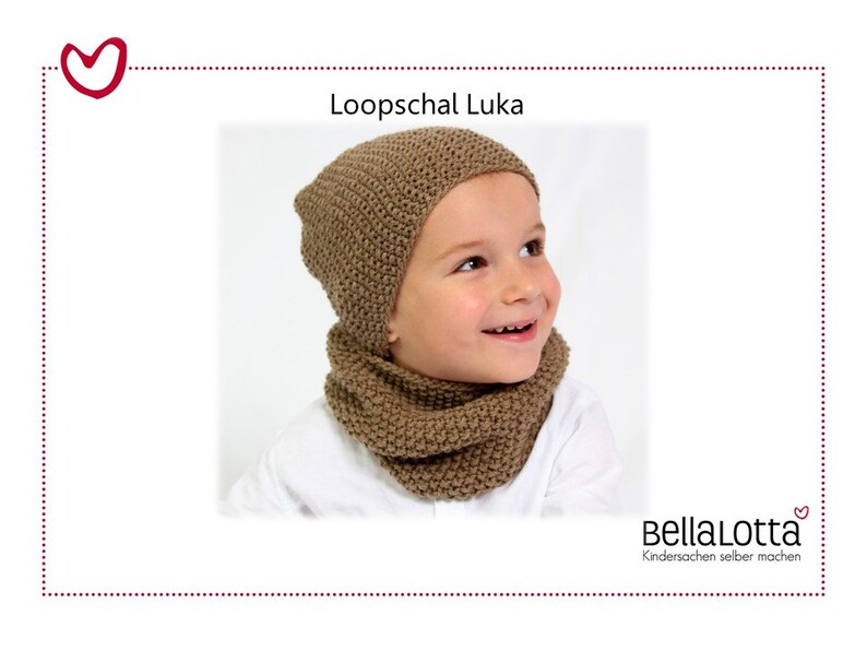 Instructions loop scarf Luka in 3 sizes, for beginners image 1