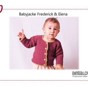 Strickanleitung Babyjacke Frederick & Elena in 3 Größen von 62 bis 92 Bild 1