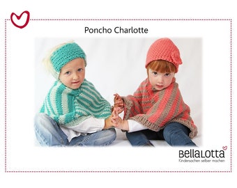 Werkwijze Poncho Charlotte in maat 98-122