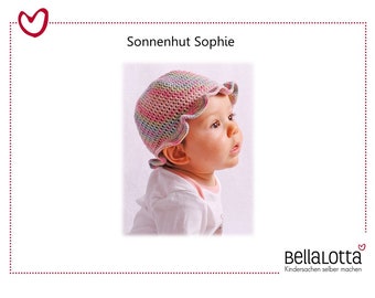 Crochet pattern sun hat for infants to toddlers