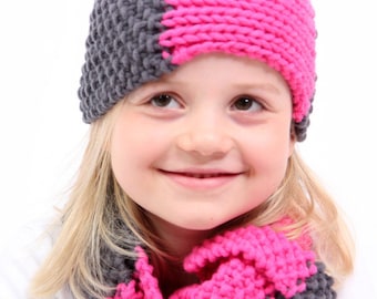 Knitting instructions headband & scarf for children