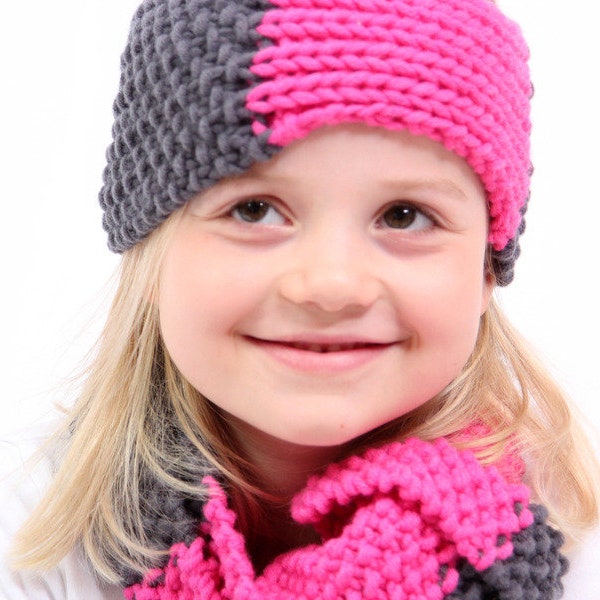 Knitting instructions headband & scarf for children