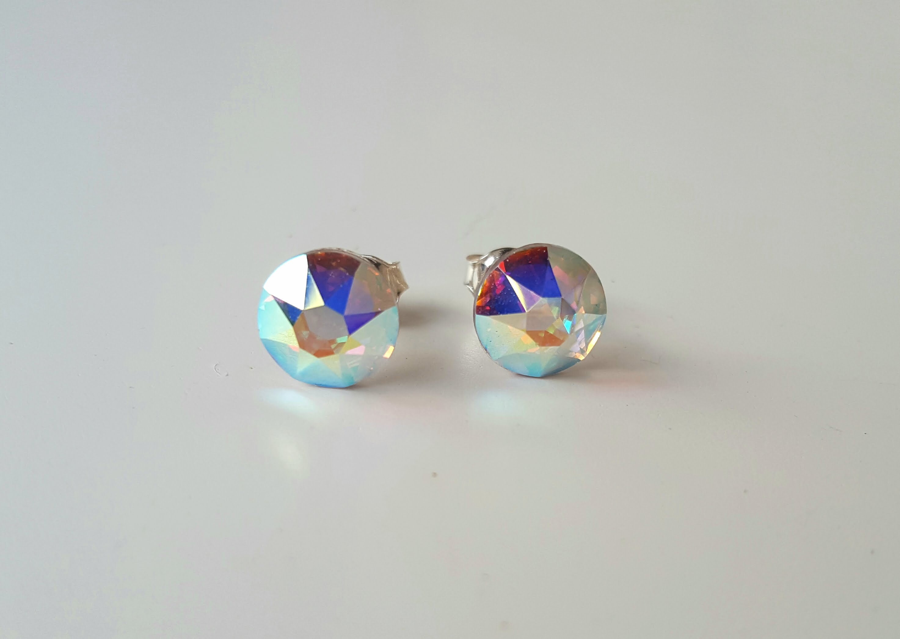 Aurora Borealis. Swarovski Earrings . Stud Earrings . Post Etsy New