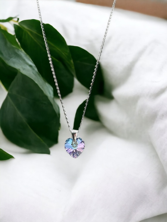Blue Heart Necklace | This Swarovski blue heart necklace is … | Flickr