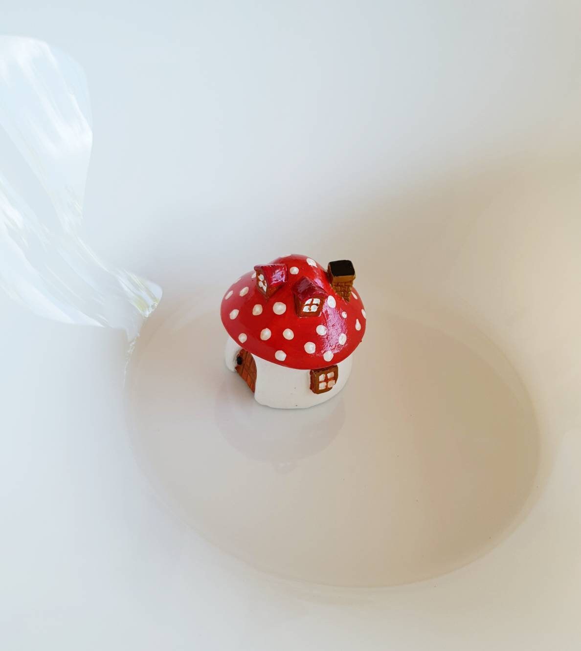 Small Clay Sculpture Little Sculpture Mushroom Forest House Etsy