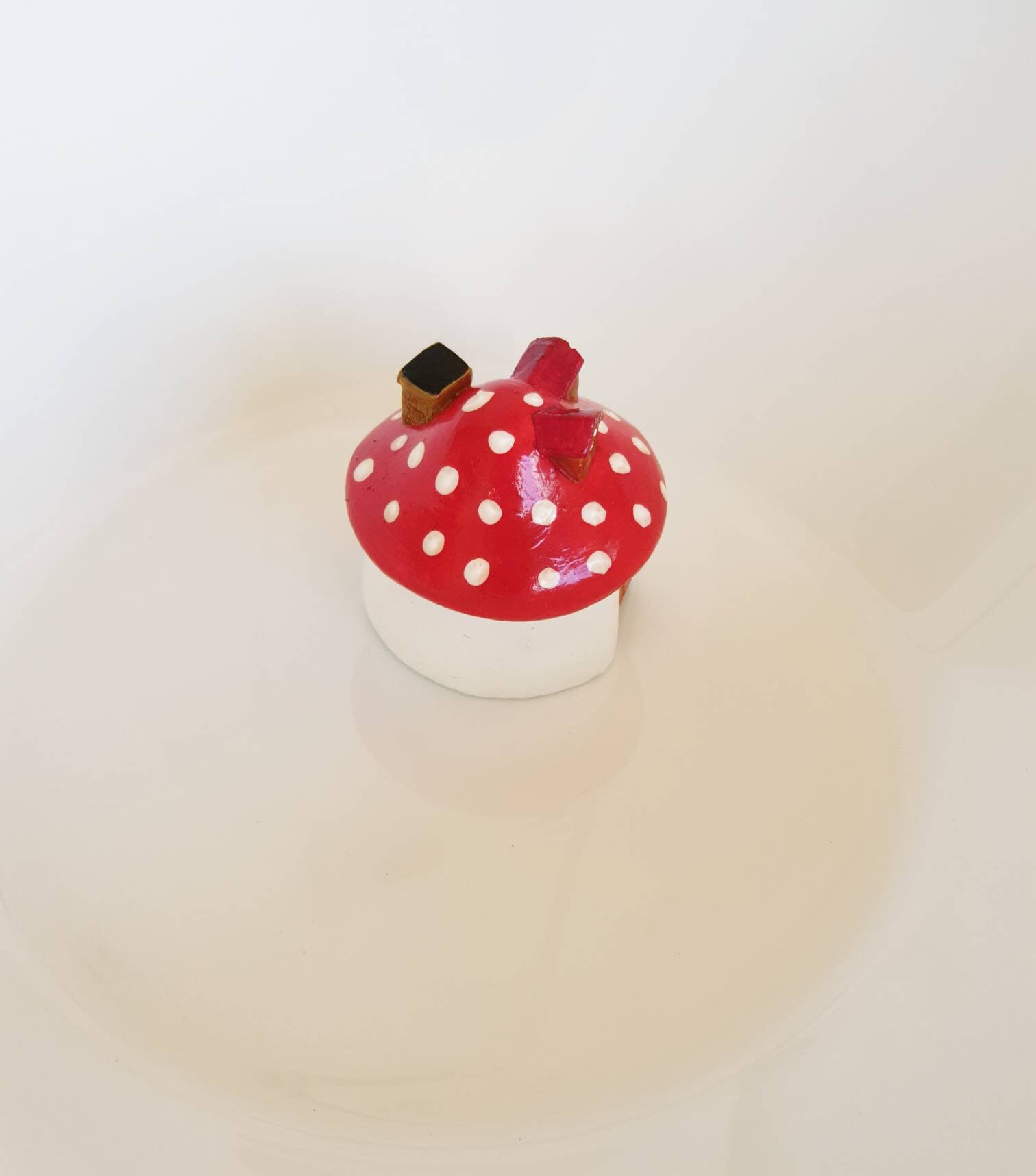 Small Clay Sculpture Little Sculpture Mushroom Forest House Etsy