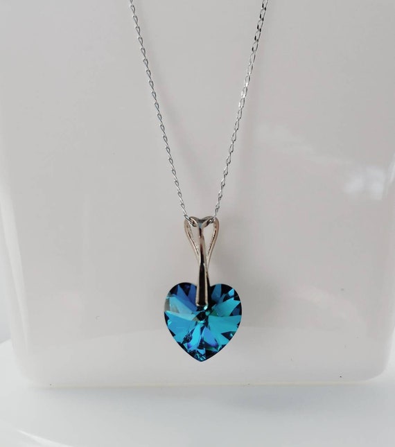 Heart and Angel Wing Necklace, Purple Swarovski Crystal Heart, 24 Style -  Walmart.com