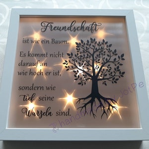 Light frame, illuminated picture, illuminated picture frame "Friendship"