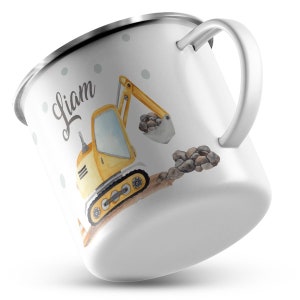 Kindertasse, Emaille Tasse personalisiert, Kinder Tasse mit Namen, Geschenk Kind, Emaille Tasse Kinder, Wunschname, Becher, Emaillebecher Bild 3