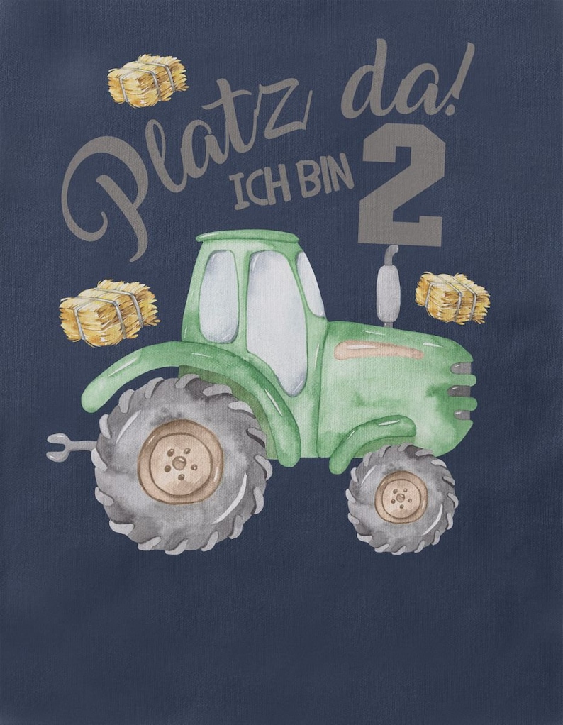 Mikalino Baby / Kinder T-Shirt mit Spruch Ich bin 2 Traktor Kurzarm Shirt für Jungen und Mädchen Geschenkidee Bild 9