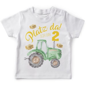 Mikalino Baby / Kinder T-Shirt mit Spruch Platz Da ich bin Zwei 2 Traktor Kurzarm Geschenkidee Bild 6