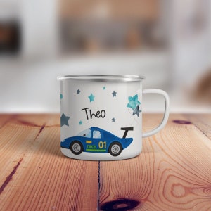 Kindertasse, Emaille Tasse personalisiert, Kinder Tasse mit Namen, Geschenk Kind, Emaille Tasse Kinder, Wunschname, Becher, Emaillebecher