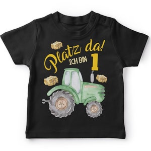 Mikalino Baby / Kinder T-Shirt mit Spruch Platz Da ich bin Eins 1 Traktor Kurzarm Geschenkidee Bild 2