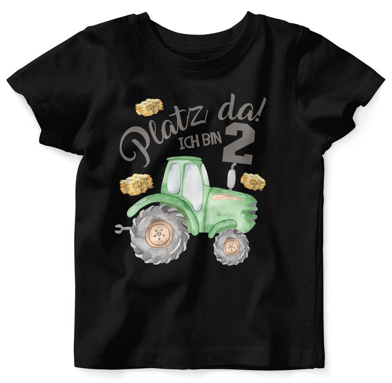 Mikalino Baby / Kinder T-Shirt mit Spruch Ich bin 2 Traktor Kurzarm Shirt für Jungen und Mädchen Geschenkidee Bild 4