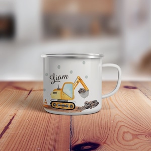 Kindertasse, Emaille Tasse personalisiert, Kinder Tasse mit Namen, Geschenk Kind, Emaille Tasse Kinder, Wunschname, Becher, Emaillebecher