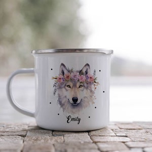 Kindertasse, Emaille Tasse personalisiert, Kinder Tasse mit Namen, Geschenk Kind, Emaille Tasse Kinder, Wunschname, Becher, Emaillebecher