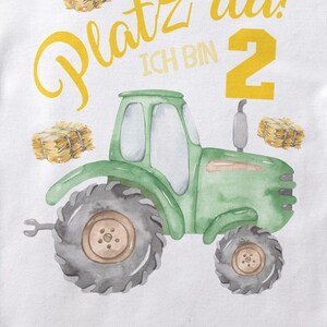 Mikalino Baby / Kinder Longsleeve mit Spruch Platz Da ich bin Zwei 2 Traktor Langarm Geschenkidee Bild 6