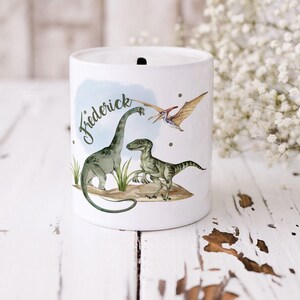 Mikalino Kinder Spardose Dinosaurier mit Namen Geschenke Geschenkideen Sparschwein