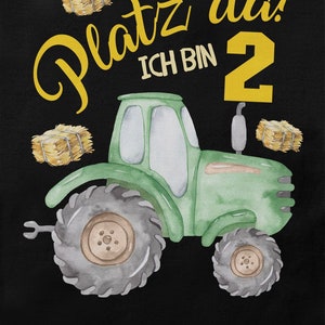 Mikalino Baby / Kinder Longsleeve mit Spruch Platz Da ich bin Zwei 2 Traktor Langarm Geschenkidee Bild 3