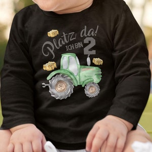 Mikalino Baby / Kinder Longsleeve mit Spruch Ich bin 2 Traktor Langarm Shirt für Jungen und Mädchen Geschenkidee Bild 3