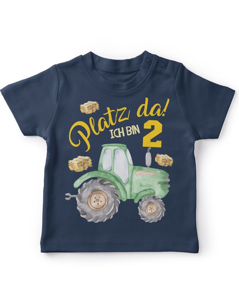 Mikalino Baby / Kinder T-Shirt mit Spruch Platz Da ich bin Zwei 2 Traktor Kurzarm Geschenkidee Bild 10