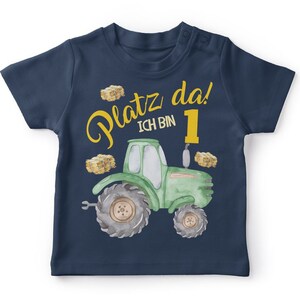 Mikalino Baby / Kinder T-Shirt mit Spruch Platz Da ich bin Eins 1 Traktor Kurzarm Geschenkidee Bild 10