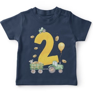 Mikalino Baby / Kinder T-Shirt mit Spruch Ich bin 2 Traktor Kurzarm Shirt für Jungen und Mädchen Geschenkidee Bild 8